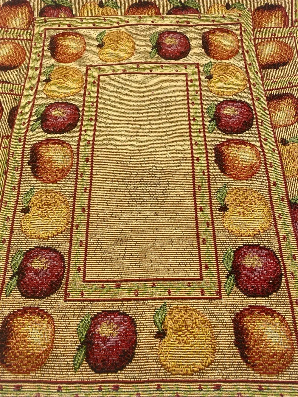 Apple Tapestry Placemats Approx 12x18 Fall Harvest Country Style Cottage Core 4